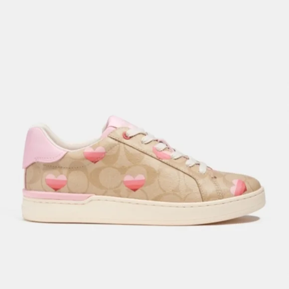 COACH SIGNATURE CANVAS HEARTS COLLECTION LOWTOP SNEAKERS SIZE 11 - Picture 8 of 10